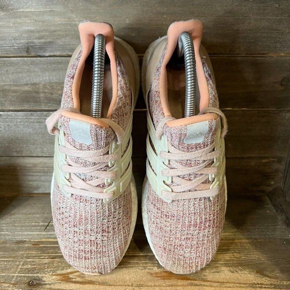 Womens Adidas Ultraboost 4.0 Chalk Coral Pink Running Sneakers Shoes Size 6.5 M - Picture 2 of 6